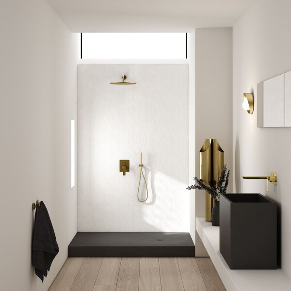 Schedline Nonlimits Black Stone cădiță de duș dreptunghiulară 140x90 cm negru 3ST.N1P-90140/C/ST-M1/C/ST
