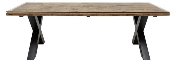 Masa dining din lemn masiv de tec Barracuda, 220 cm