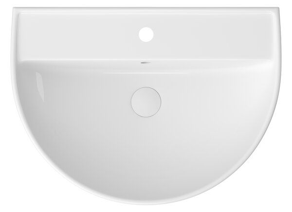 Cersanit Ovida lavoar 61x43.5 cm semicircular clasică alb luciu K36-032