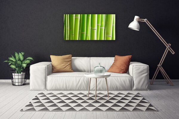 Tablou pe panza canvas Bamboo Tulpini Floral Verde