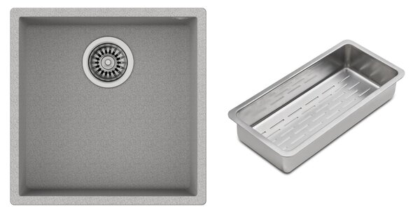 Set chiuveta Tegranit Teka Square 115230026, inserție scurgătoare Teka 40199072