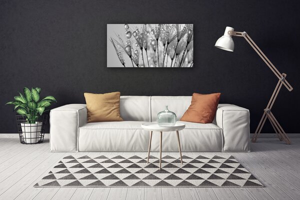 Tablou pe panza canvas Păpădie Floral Gray