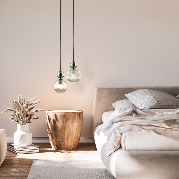 TK Lighting Sophia Green Cognac lampă suspendată 1x10 W verde-maro 11145
