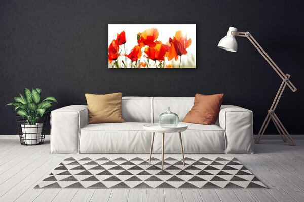 Tablou pe panza canvas Maci Floral Roșu Galben