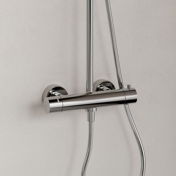 Kludi Dual Shower System set de duș perete cu termostat cu duș de ploaie crom 6906705-81