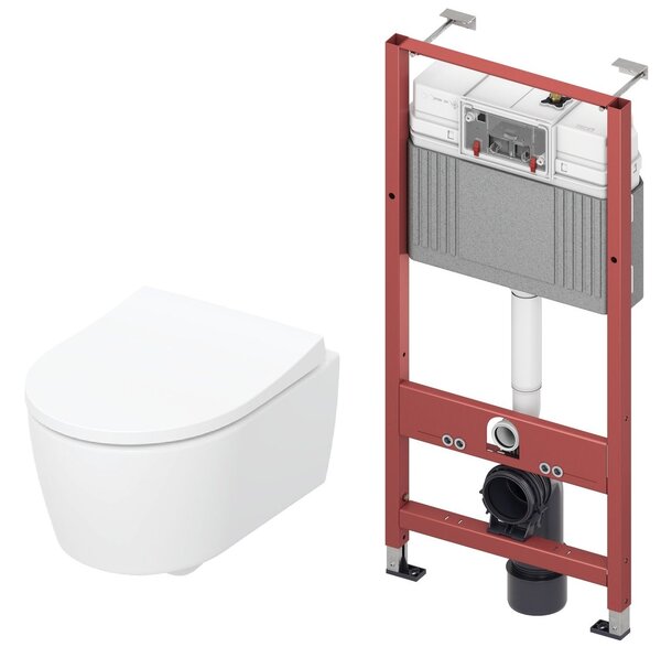 Set vas WC Geberit iCon 503.232.00.1, cadru încastrat Tece Base 9400407