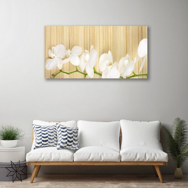 Tablou pe panza canvas Flori Floral alb
