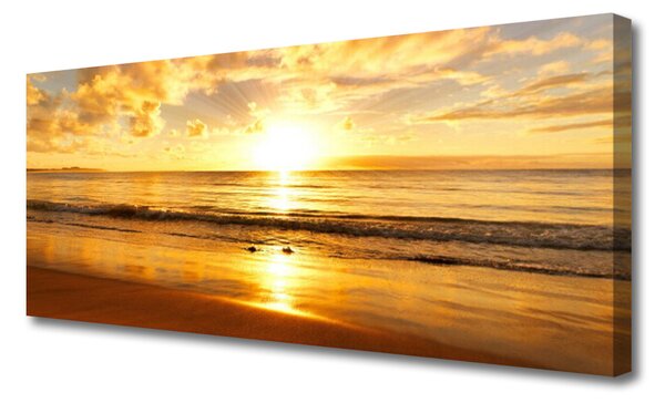 Tablou pe panza canvas Sea Sun Peisaj Galben