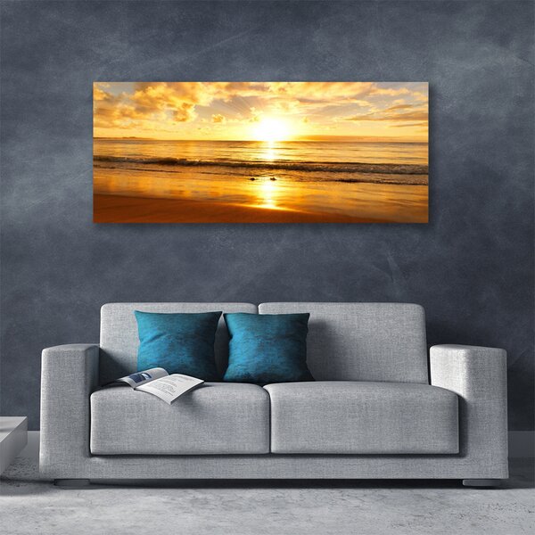 Tablou pe panza canvas Sea Sun Peisaj Galben