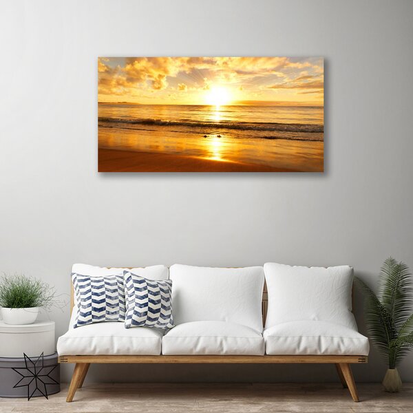 Tablou pe panza canvas Sea Sun Peisaj Galben