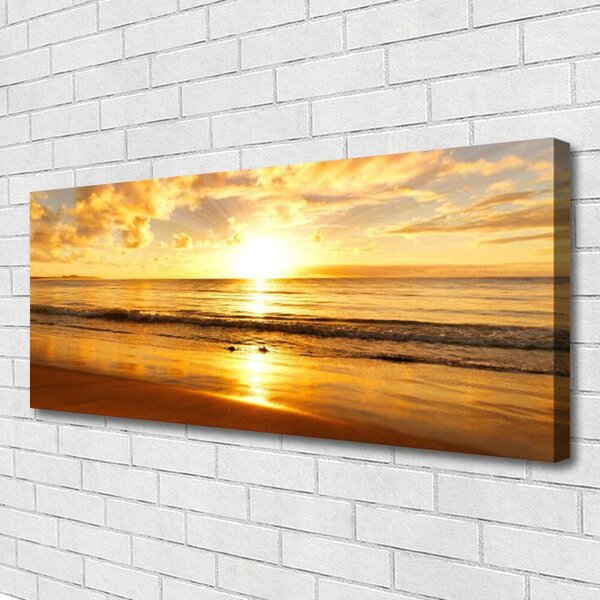 Tablou pe panza canvas Sea Sun Peisaj Galben