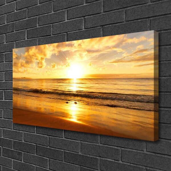 Tablou pe panza canvas Sea Sun Peisaj Galben