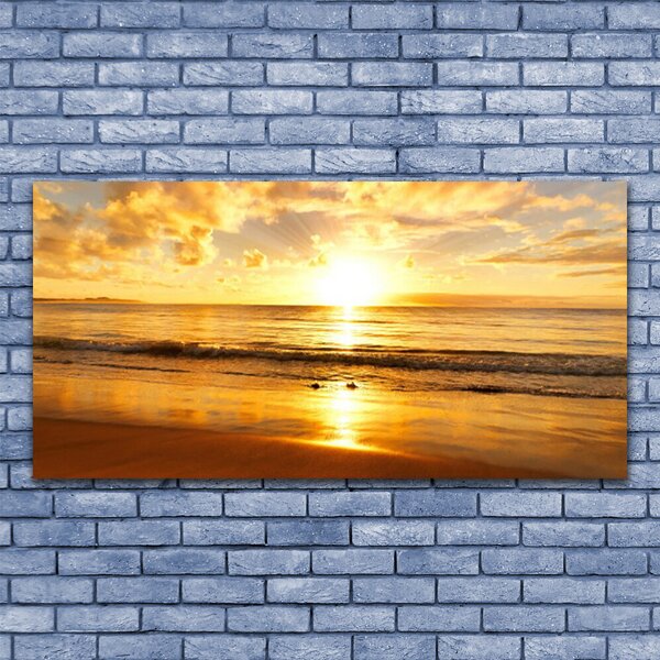 Tablou pe sticla Sea Sun Peisaj Galben