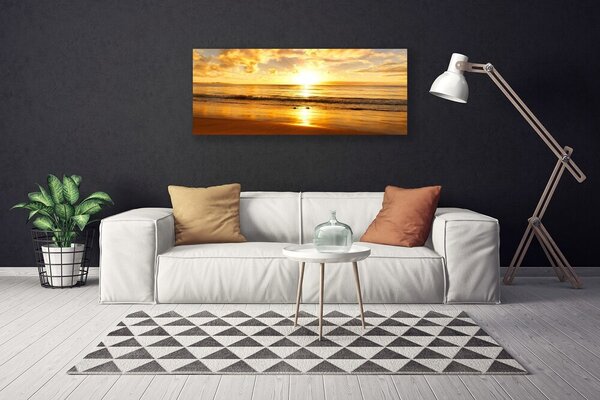 Tablou pe panza canvas Sea Sun Peisaj Galben