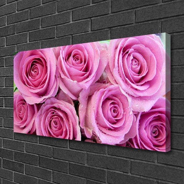 Tablou pe panza canvas Trandafiri roz Floral
