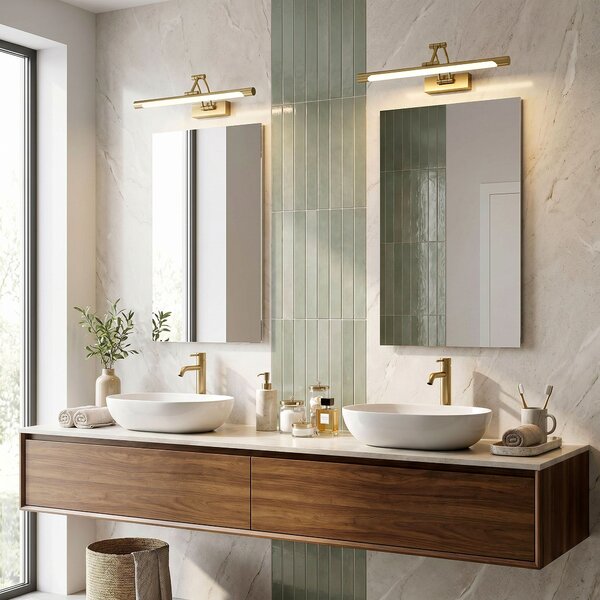 Aplică LED pentru baie SWE022-1W 42cm Brush Gold