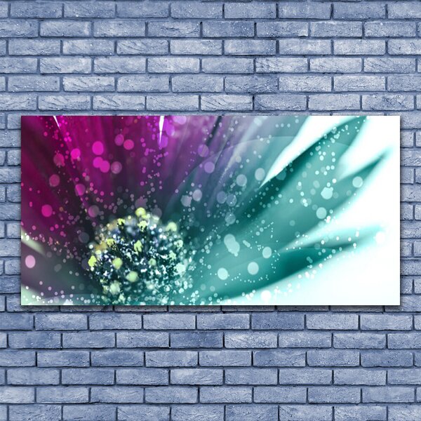 Tablou pe panza canvas Flower Art Roșu Albastru