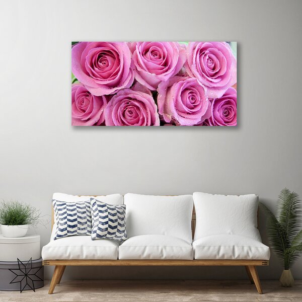 Tablou pe panza canvas Trandafiri roz Floral