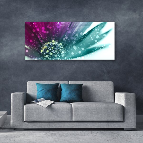Tablou pe panza canvas Flower Art Roșu Albastru