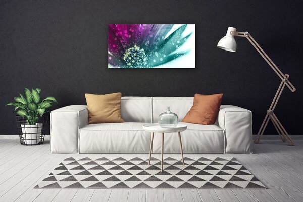 Tablou pe panza canvas Flower Art Roșu Albastru
