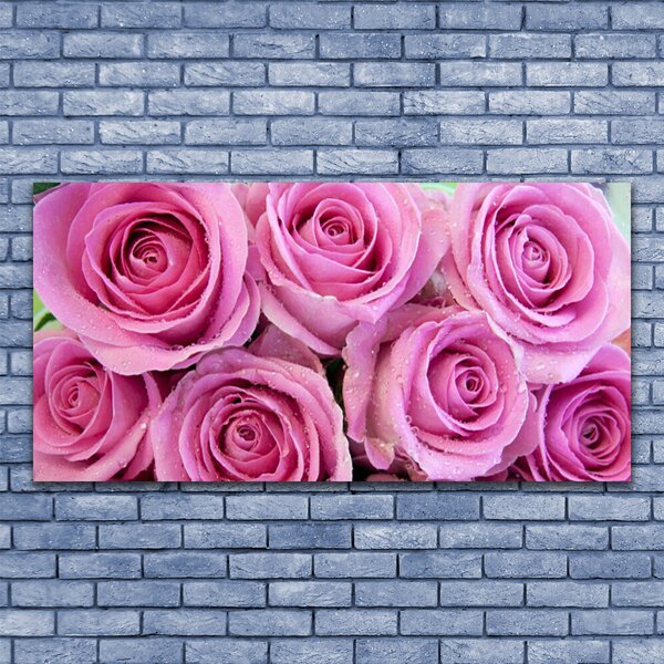 Tablou pe panza canvas Trandafiri roz Floral