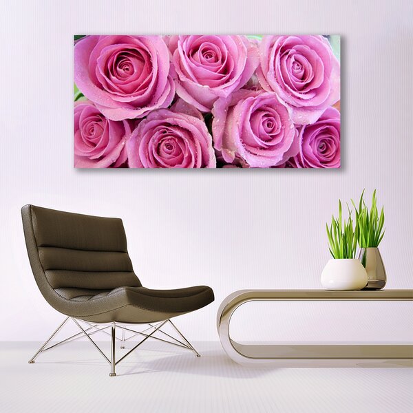Tablou pe panza canvas Trandafiri roz Floral