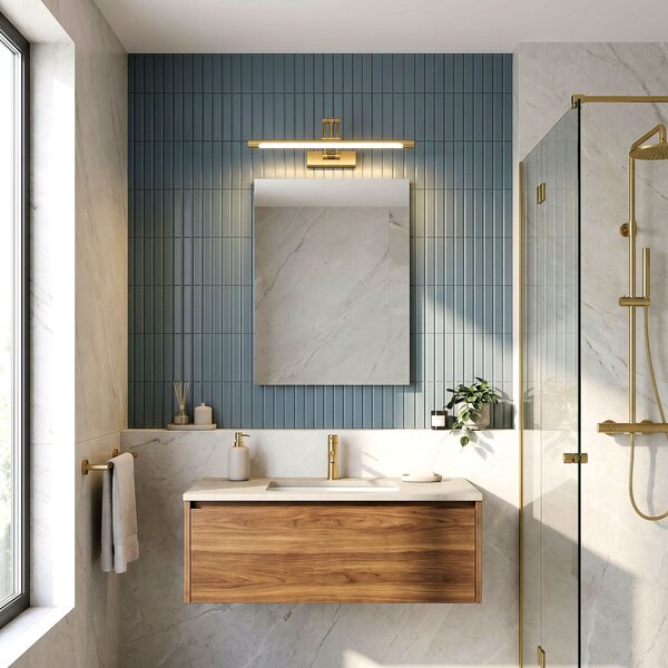 Aplică LED pentru baie SWE022-1W 42cm Brush Gold