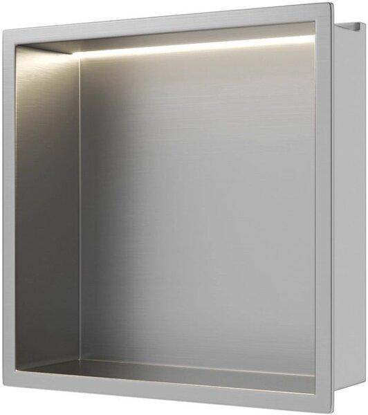 Balneo Wall Box LED Inox raft de nișă 30 cm oţel B0101010109-1