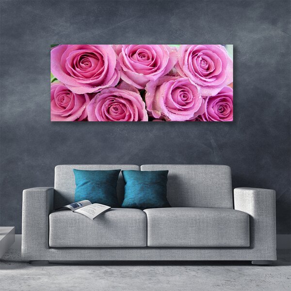 Tablou pe panza canvas Trandafiri roz Floral