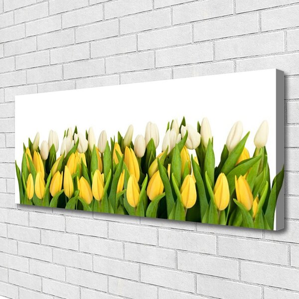 Tablou pe panza canvas Lalele Floral Galben Verde