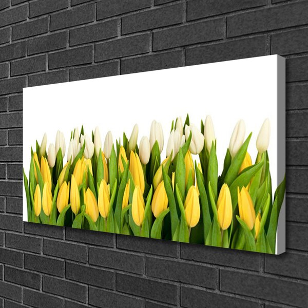Tablou pe panza canvas Lalele Floral Galben Verde