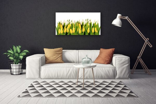 Tablou pe panza canvas Lalele Floral Galben Verde