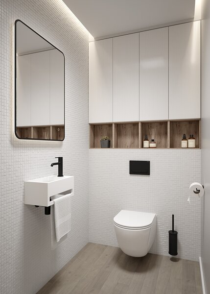 Oltens Torne buton de spălare pentru WC czarny mat 57103300
