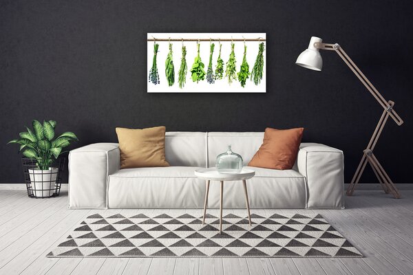 Tablou pe panza canvas Flori Floral Verde Violet