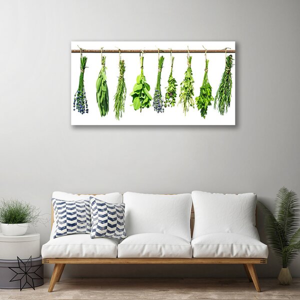 Tablou pe panza canvas Flori Floral Verde Violet