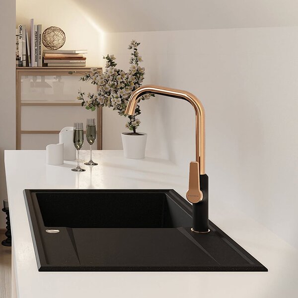 Kuchinox Hunter chiuvetă din granit 67x44 cm bej SBU411T