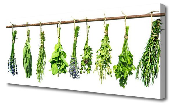Tablou pe panza canvas Flori Floral Verde Violet
