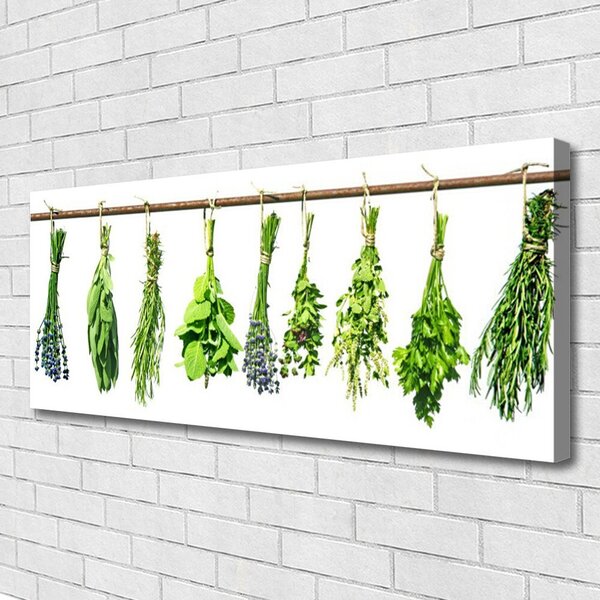 Tablou pe panza canvas Flori Floral Verde Violet