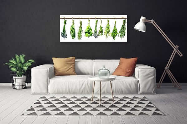 Tablou pe panza canvas Flori Floral Verde Violet