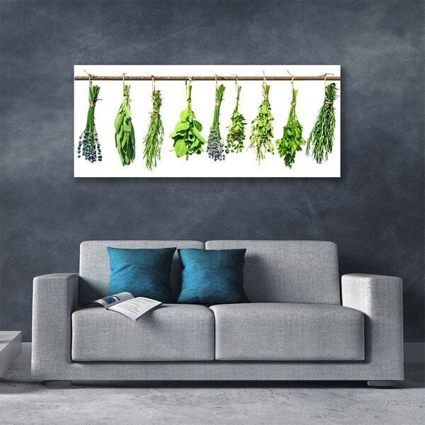 Tablou pe panza canvas Flori Floral Verde Violet