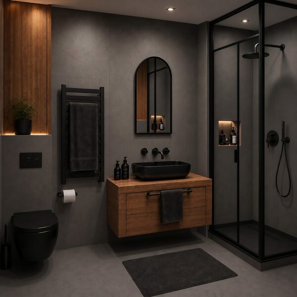 Baltica Design Aluma oglindă 50x70 cm negru 5904107933634