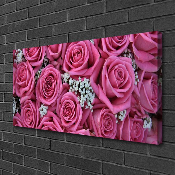 Tablou pe panza canvas Trandafiri roz Floral