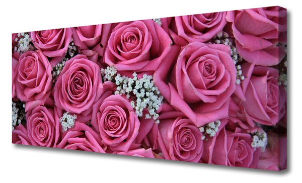 Tablou pe panza canvas Trandafiri roz Floral