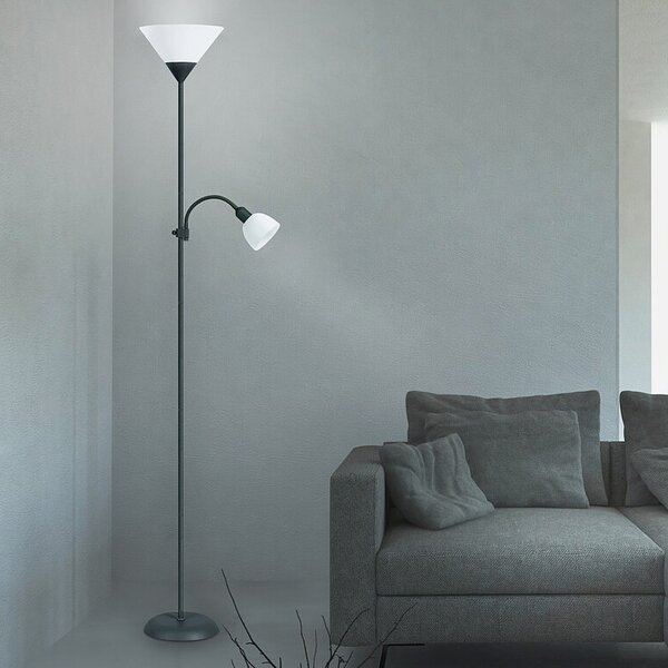 Rabalux Action lampă de podea 2x100 W alb-negru 4062