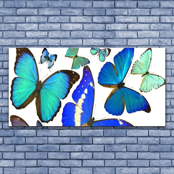 Tablouri acrilice Butterfly Natura Albastru Negru Violet