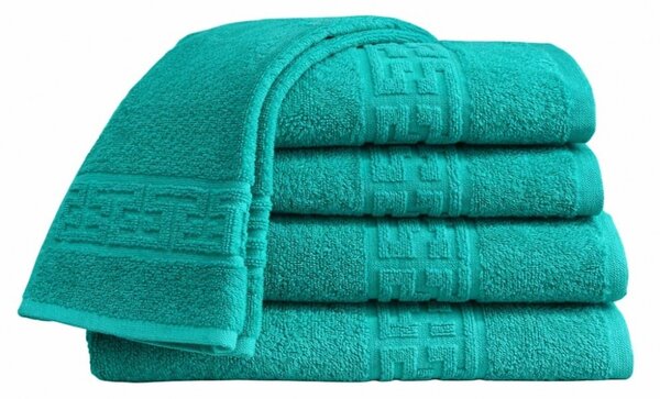 Set 5 Prosoape 50x90 cm Bumbac 500 g/mp Bordura Greceasca, Vernil