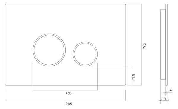 Oltens Lule SteelCore buton de spălare pentru WC kartáčovaná ocel 57001710