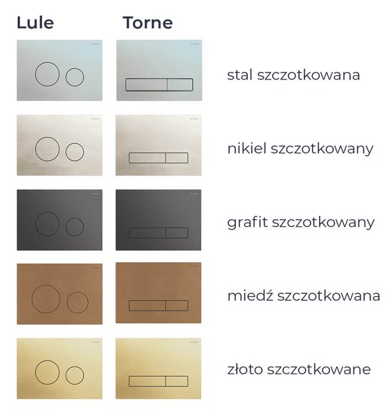 Oltens Lule SteelCore buton de spălare pentru WC kartáčovaná ocel 57001710