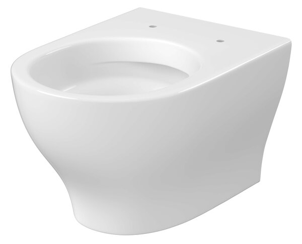 Cersanit Block set vas și capac agăţat fără margine cu spălare turbionară alb lucios S701-942