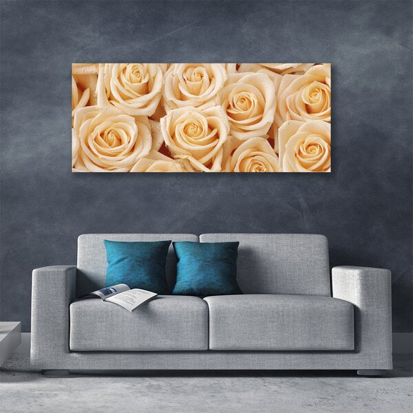 Tablou pe panza canvas Trandafiri Floral Galben